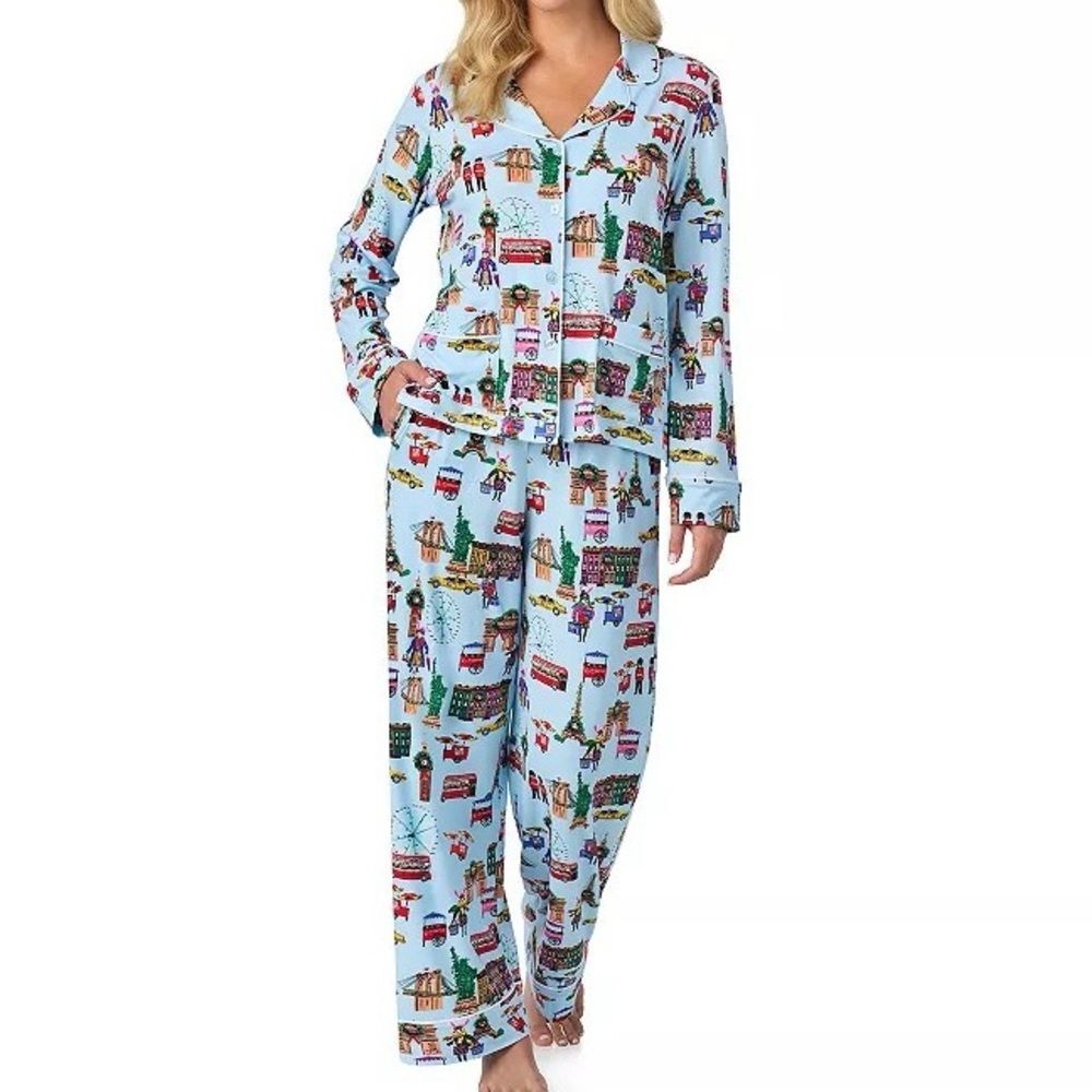 Beauty Sleep Social Eloise Cozy Pajama Set 2pc NEW Holiday Hopping XXL